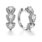 Zirconia Taşlı Diamond Stylish Night Halka Kadın Gümüş Küpe 17 MM