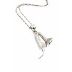 Zirkon taş detaylı gümüş saksafon tasarım kolye