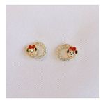 Zirkon Taşlı Gold Kaplama Mickey Mouse Çocuk Küpesi