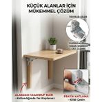Zirve Hırdavat Çok Amaçlı Katlanır Masa, Kamp, Sehpa Ayağı ve Konsol Aparatı 2 Adet Set - 61x69x39 mm - Gümüş