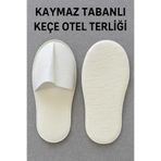 Zirve KEÇE KUMAŞ TEK KULLANIMLIK KAYMAZ TABANLI OTEL & SPA TERLİĞİ 5 ÇİFT
