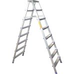 Zirve Madeni Eşya 8+8 Basamaklı Çift Çıkışlı A Tipi Alüminyum Merdiven