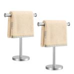 Zitalupy T-Shape Banyo El Havlusu Tutacağı Ayakta, SUS304 Paslanmaz Çelik Fırçalanmış Nikel T-Şekilli Havlu Bar Rafı Ağır Tabanlı, Banyo Mutfak ve Tezgah için Tower Bar, 2'li Paket