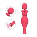 ZIVA Çift Taraflı Klitoris Emiş Güçlü ve Titreşimli Uyarıcı AV Wand Massager