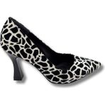 Zivanta Leopar Desenli Kadın Stiletto - Zivanta - Beyaz-Siyah - 39 - Siyah - Beyaz