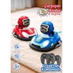 Ziventa 2 Kişilik Uzaktan Kumandalı Drift Çarpışan Araba Seti USB Şarjlı Müzikli Işıklı Rc Bumper Car Oyuncak 360 Dönüş - Renkli