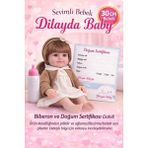 Ziventa 30 cm Sesli Oyuncak Et Bebek Biberon/doğum Kartlı Ağlayan Konuşan Orta Yumuşak Gövdeli Kıyafetli - Kahverengi