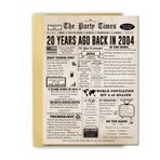 Ziwenhu Onun için Komik 20. Doğum Günü Kartı, Mutlu 20 Yaşındaki Doğum Günü Süslemeleri Kız Erkek Çocuklar için Hediyeler, 2004 Doğumluya Uygun Doğum Günü Fikri Oğul Kızı Arkadaş