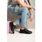 Ziya 1411013ZS08 Hakiki Deri Siyah Erkek Sneaker