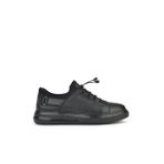 Ziya 143423Z702 Hakiki Deri Siyah Erkek Sneaker