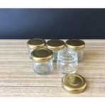 Ziylan 110 Adet 29 cc Cam Kavanoz Gold Kapak Hediyelik Hobi Düğün Nişan Mini Kavanoz