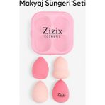 Zizix 4'lü Plastik Kutulu Makyaj Süngeri Paketi