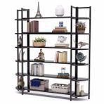 Zizuva 165x30x180 cm Siyah Modeli Modern Kitaplık