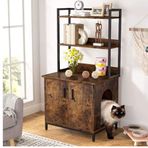 Zizuva 61x150x50 cm Kedi ve Köpek Yuva Sistemli Model Tasarım Siyah Çok Amaçlı Dolap