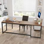 Zizuva Tasarım 135+90+100x60x75 CM Ceviz Bilgisayar ve Çalışma Masası