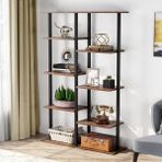 Zizuva Tasarım 155x80x30 cm Ceviz Raflı Düzenleyici ve Kitaplık