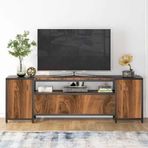Zizuva Tasarım 70x200 cm Dolaplı Ceviz TV Ünitesi