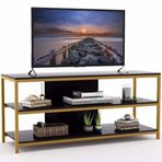 Zizuva Tasarım 80x140x40 cm Gold Ev ve Ofis TV Sehpası