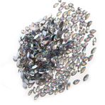 ZJchao 500 Adet 7 * 15mm Düz Sırt At Gözü Şekli Rhinestones, Akrilik Kristaller, 5 Renk Seçenekleri Ile, Karalama Defteri Için, El Sanatları, Yaratıcılık Spot Işıkları Ile Süsler (WHITE)