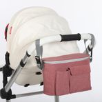 ZJchao Bebek Arabası Caddy, Tozdan Ve Diğer Kirletici Maddelerden arındırılmış, çok Bölmeli Ve Omuz Askılı Bebek Arabası Aksesuarları Bebek Arabası Aksesuarları Için Çift Bebek Arabası