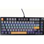 Zk-82 Pro Mekanik Klavye Kablolu- Ses Kontrol Tekerlekli %75 Kompakt Rgb Gaming Klavye - Type-C Bağlantılı Profesyonel Oyuncu Klavyesi - Siyah - Turuncu