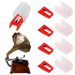 ZKGYUS 4'lü paket pikap iğnesi, Crosley, Ion, Jensen, Bush ve TEAC pikap için evrensel yedek iğne
