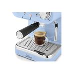 ZLN2861 Espresso Kahve Makinesi Espresso-Cappiccino-Latte | 15 Bar Süt Köpürtücü | 1100W Retro Mavi