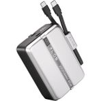 Zlos MA20 65W 20000MAH Süper Hızlı Şarj ve Entegre Lanyard Kablo Özellikli Mini Powerbank - Gümüş