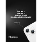 ZLTECH iPhone 11/12/12Mini Uyumlu Kamera Lens Koruyucu - Gümüş - iphone 11 12 12Mini