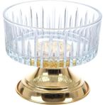 Zm Decor Altın Ayaklı Orta Boy Kristal Kase 20CM