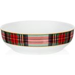 Zm Decor Beyaz Ekose Kase 18 cm