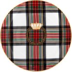 Zm Decor Beyaz Ekose Tabak 23 cm