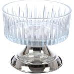 Zm Decor Gümüş Ayaklı Orta Boy Kristal Kase 20CM