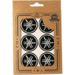 Zm+ Plus Yamaha Koruma Takozu Damla Etiket Sticker Ø39 mm Siyah-Beyaz