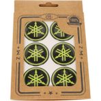 ZM plus Yamaha Koruma Takozu Damla Etiket Sticker Ø39 mm Siyah-Sarı