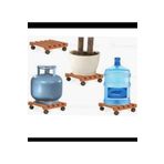 ZMB AHŞAP TEKERLEKLİ DAMACANA SAKSI VE TÜP ALTLIĞI 30x30