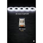 ZMR Lumıxa 3 Çipli 25 Metre Beyaz LED + 30 Amper Trafo - 14,5 W