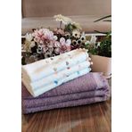Z&N Style 3 Ad.30X50Cm.,3Ad.35X60Cm 6.Lı "Özel Hediyeli" Çeyizlik Nakışlı, Saçaklı,Ponponlu Bukle Havlu Seti