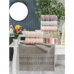 Z&N Style Annem Venedik Aır Coton 50X90 Cm Çeyizlik Ihraç Malı El&Yüz 6'Lı Lüks Havlu Set (Özel Çantalı)