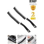 Znp Home Brush | 2'li Ince Derz Pencere Köşe Mutfak Banyo Lavabo Detaylı Temizlik Fırçası - Siyah - 23 Cm
