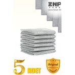 Znp Home Dish | 5'li Inox Çift Katmanlı Çizmez Paslanmaz Yeni Nesil Çok Amaçlı Bulaşık Teli Çelik Ovalama Teli