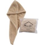 Znp Home Dry | Saç Kurutma Bonesi | Saç Havlusu | Saç Kurulama Havlusu - 65 x 25 cm - Bej