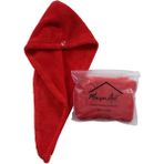 Znp Home Dry | Saç Kurutma Bonesi | Saç Havlusu | Saç Kurulama Havlusu - 65 x 25 cm - Kırmızı