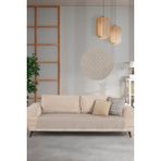 Znp Home Halfy | Koltuk Örtüsü 100X210 cm | Natural Pamuklu Koltuk Şalı | Çekyat Örtüsü - Bej - 100 x 200 cm