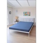 Znp Home Soft Lastikli Penye Çarşaf | Pamuklu Dört Mevsim Düz Renk Çarşaf - Lacivert - 100x200
