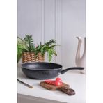 Znp Home Wok Tava 24 cm Granit Derin Vok Tavası - Siyah