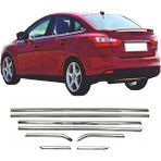ZNZ Oto Aksesuar Focus 3 Sedan Krom Cam Çıtası 8 Parça 2010-2018 Arası Paslanmaz Çelik