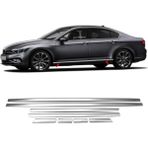 ZNZ Oto Aksesuar Vw Passat B8 Krom Yan Kapı Çıtası 8pcs P.çelik 2014-2019 Arası