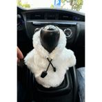 ZOA Araba Vites Süsü Beyaz Yumuşak Peluş Hoodie Kapşonlu Vites Poları