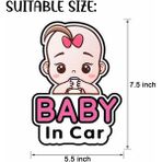 Zobar Markt Baby In Car Araç Motor Sticker, 18 x 10 cm